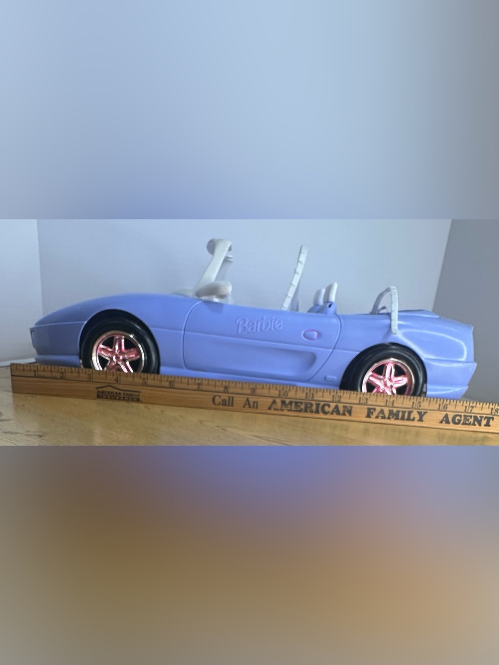 Mattel 1996 Barbie lavender convertible sports car